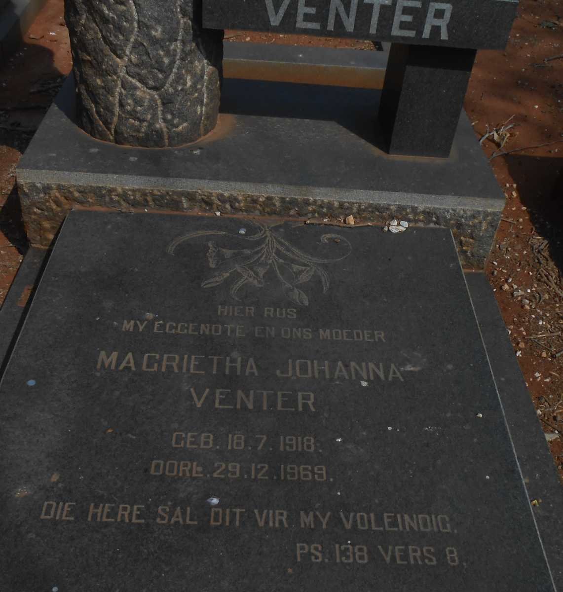 VENTER Magrietha Johanna 1918-1969