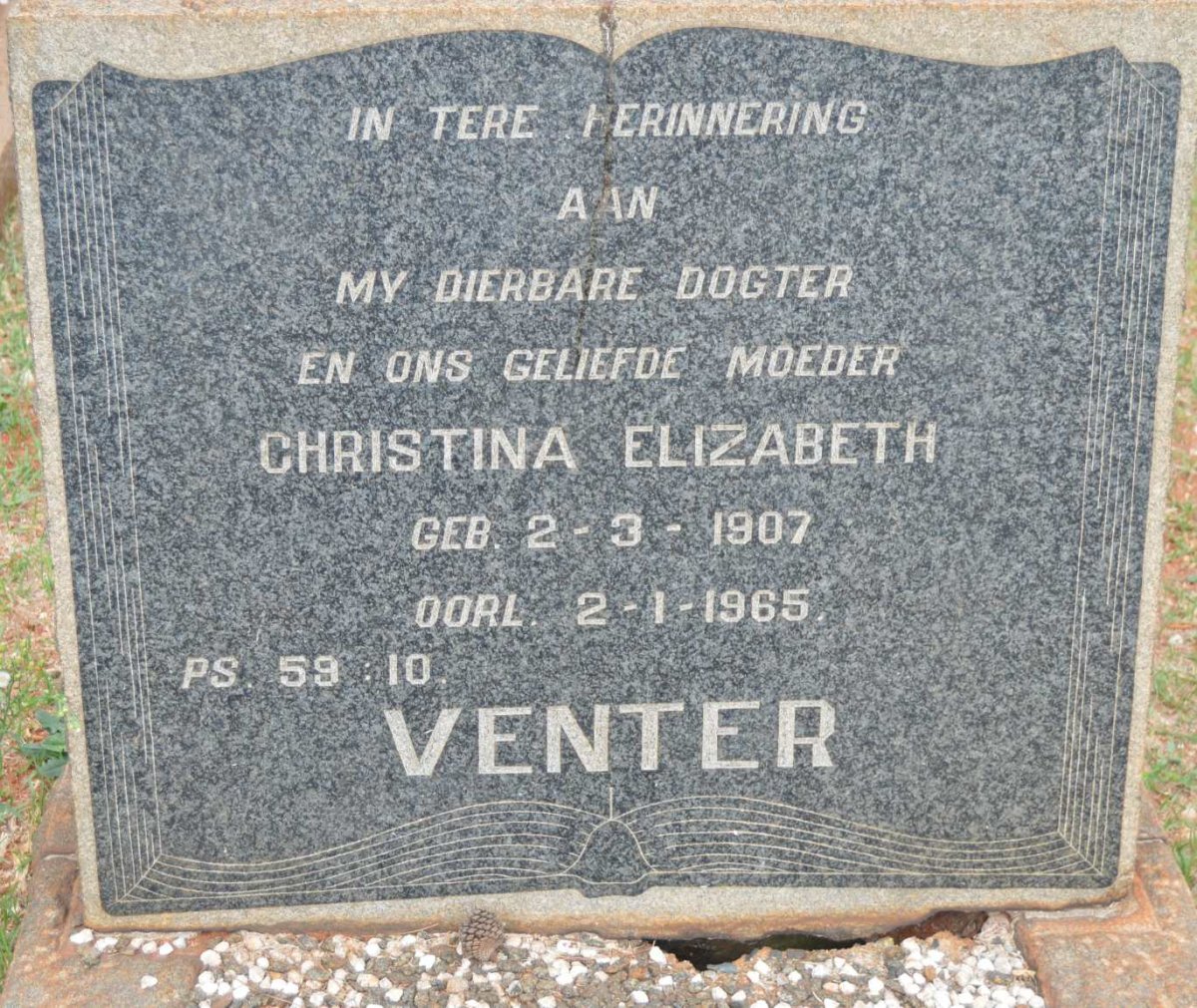 VENTER Christina Elizabeth 1907-1965