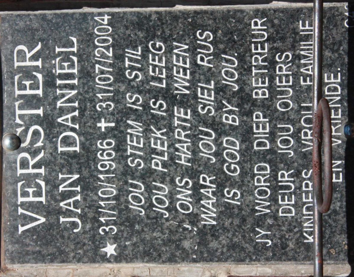 VERSTER Jan Daniel 1966-2004