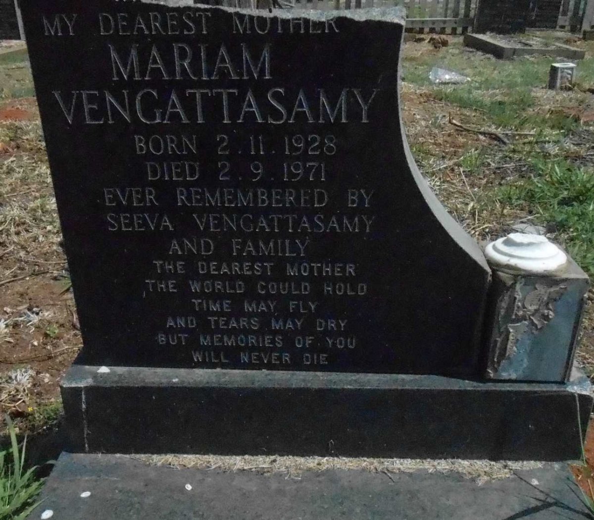 VENGATTASAMY Mariam 1928-1971