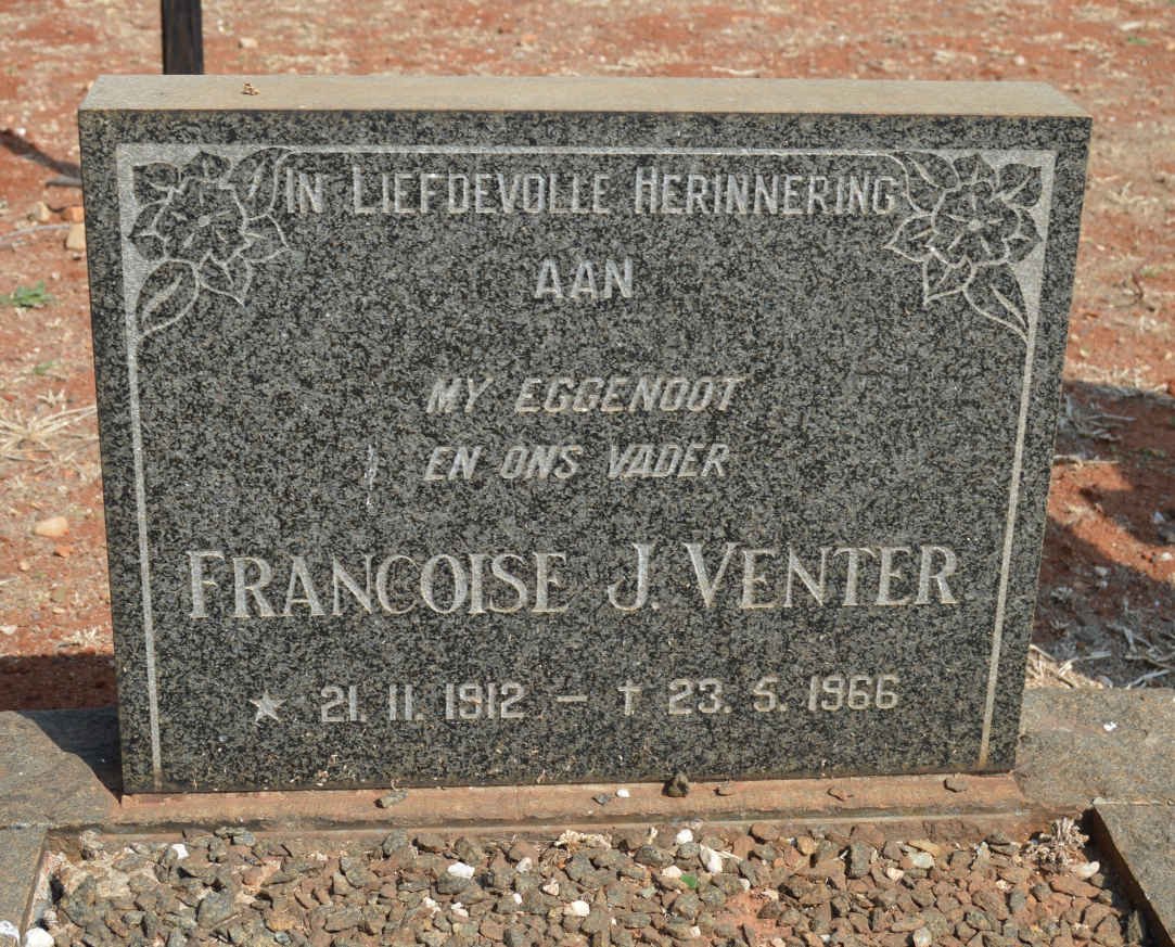 VENTER Francoise J. 1912-1966