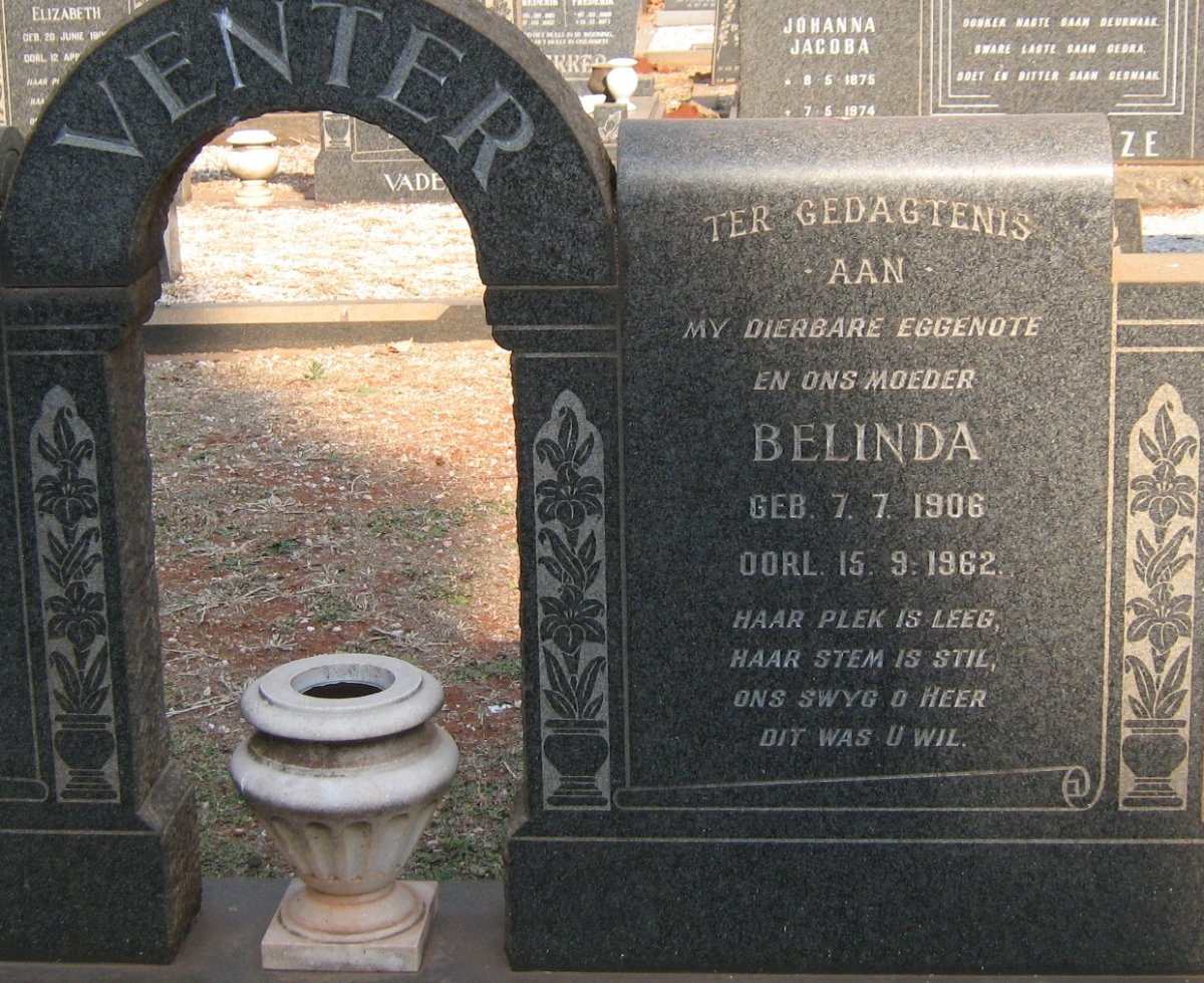 VENTER Belinda 1906-1962