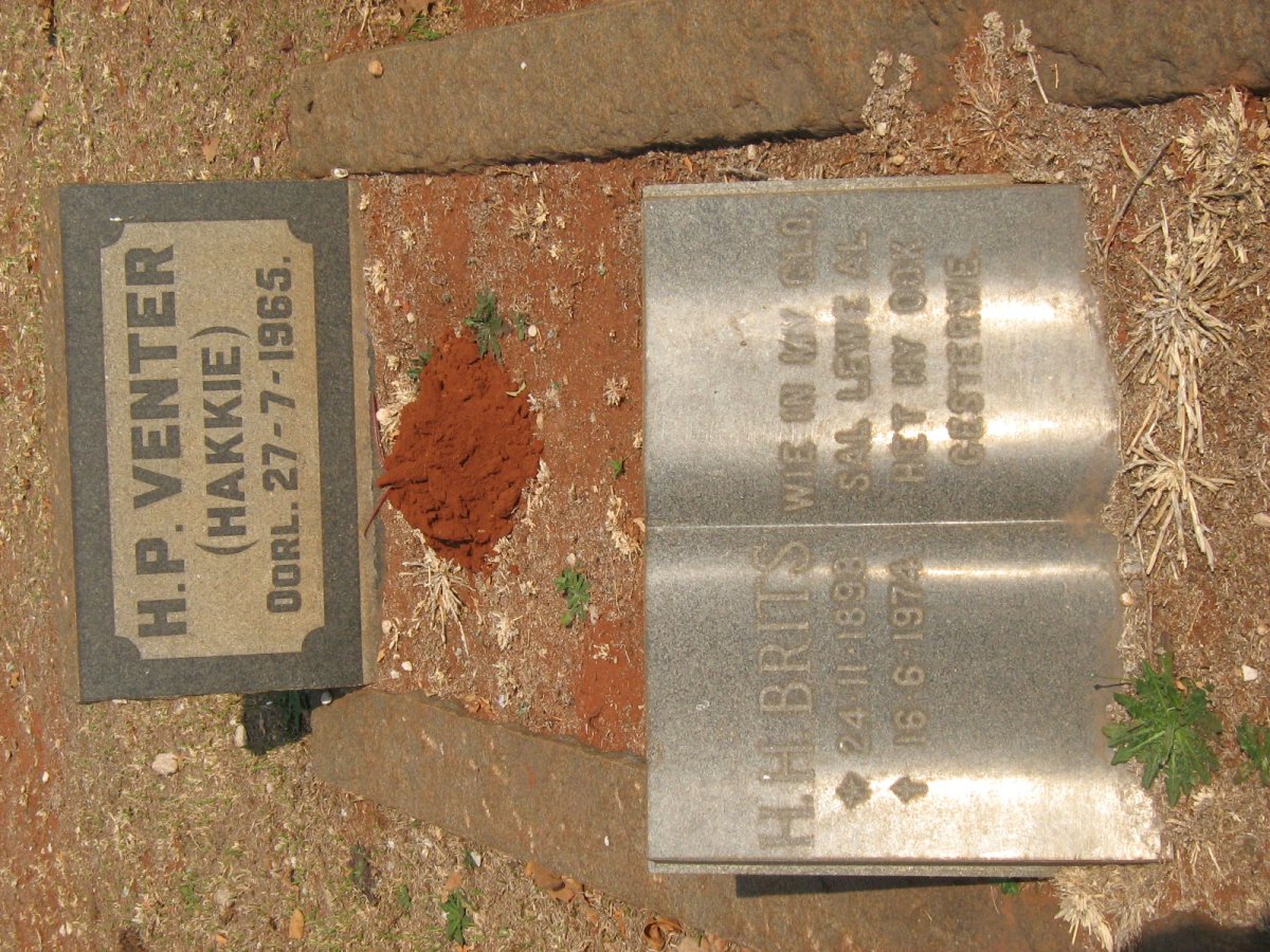 VENTER H.P. -1965 :: BRITS H.H. 1898-1974