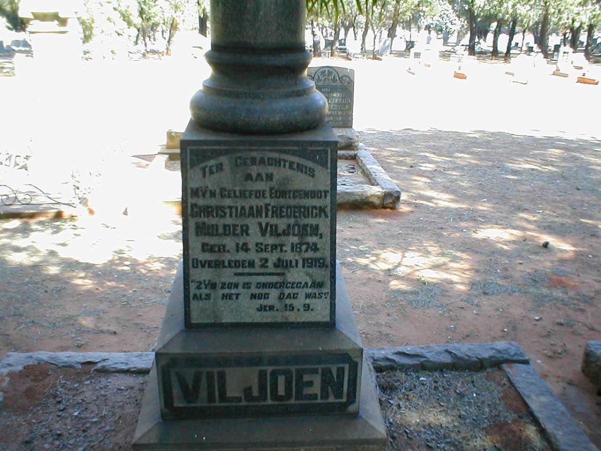 VILJOEN Mulder 1874-1919