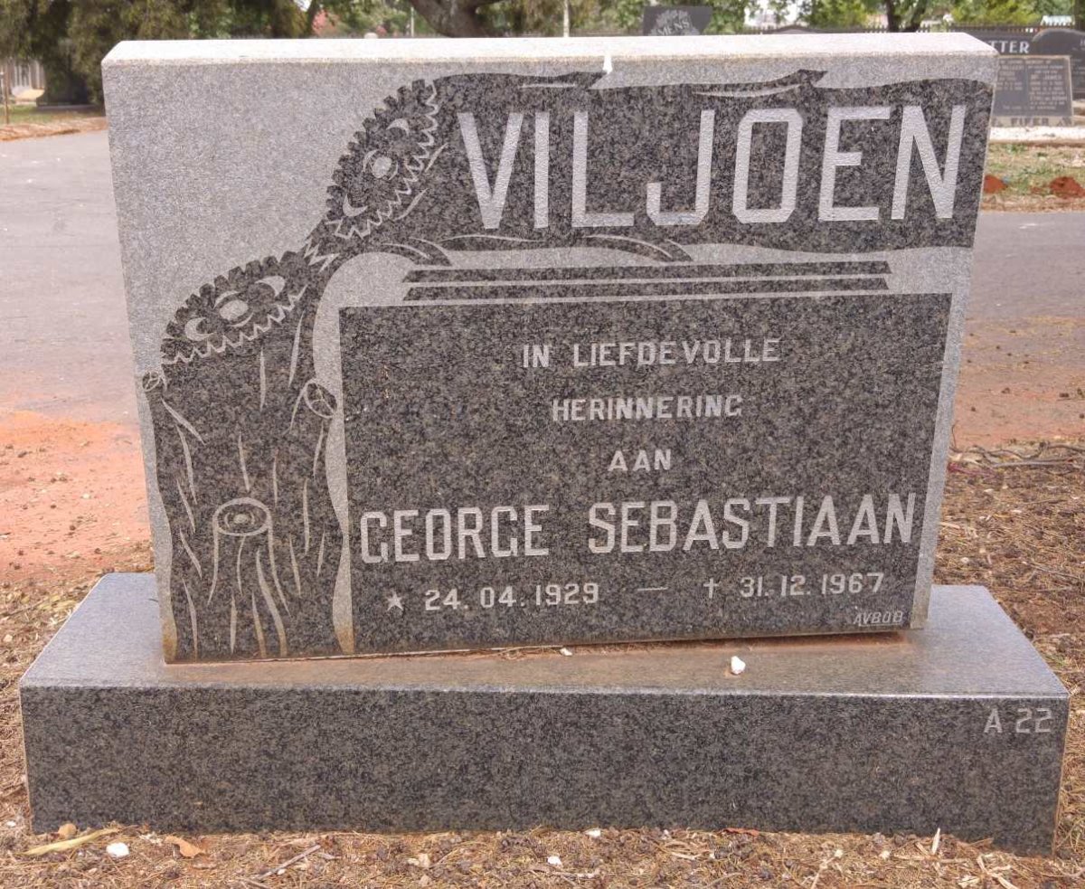 VILJOEN George Sebastiaan 1929-1967