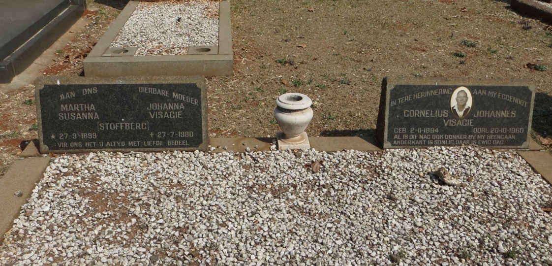 VISAGIE Cornelius Johannes 1894-1960 &amp; Martha Johanna Susanna STOFFBERG 1899-1980