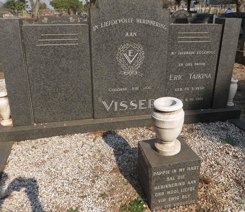 VISSER Eric Taikina 1930-1961