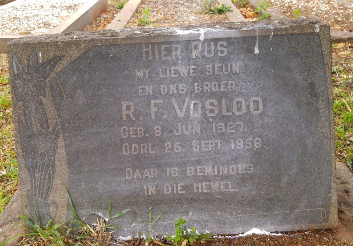 VOSLOO R.F. 1927-1956