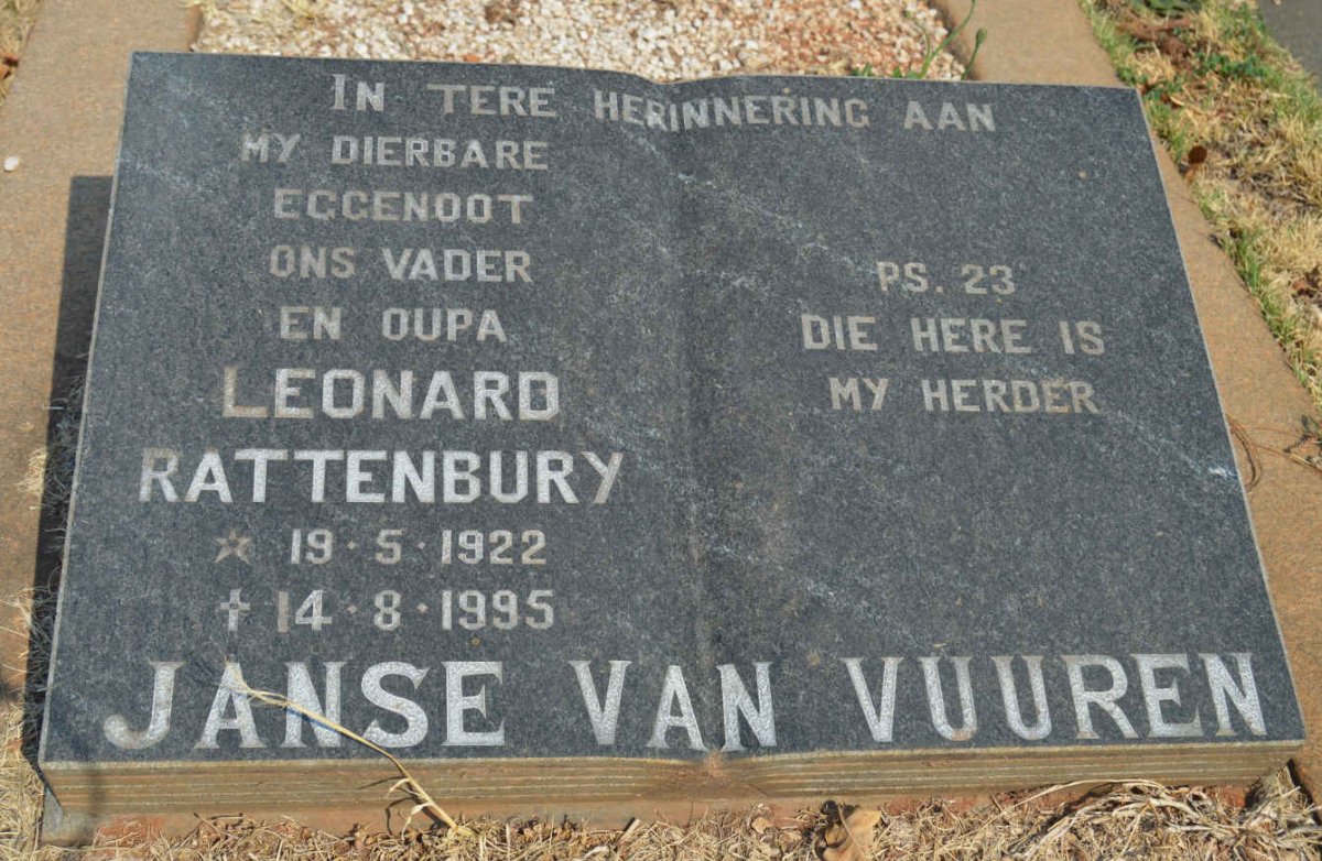 VUUREN Leonard Rattenbury, Janse van 1922-1995