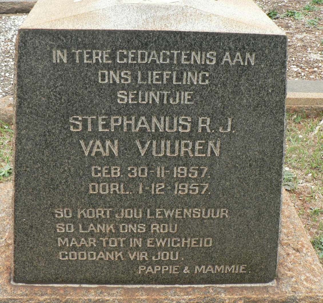 VUUREN Stephanus R.J., van 1957-1957