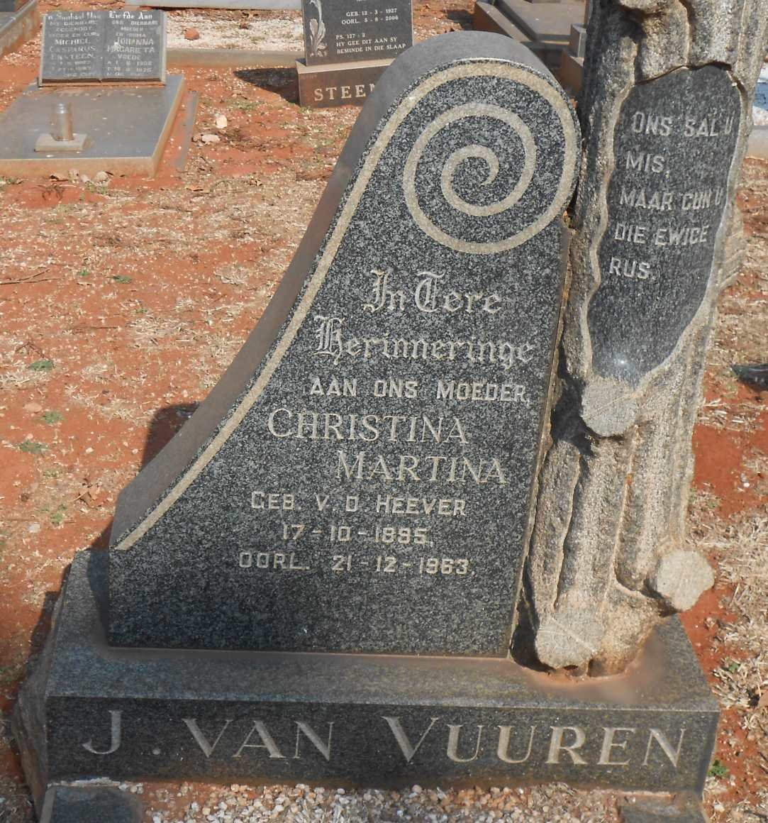 VUUREN Christina Martina, J. van  nee v.d. HEEVER 1895-1963