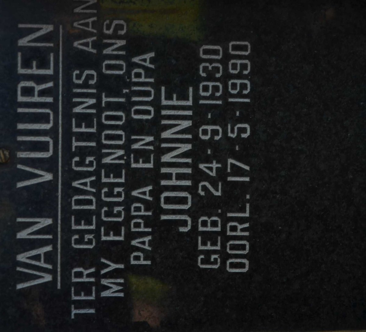 VUUREN Johnnie, van 1930-1990