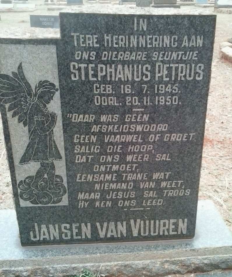 VUUREN Stephanus Petrus, Jansen van 1945-1950