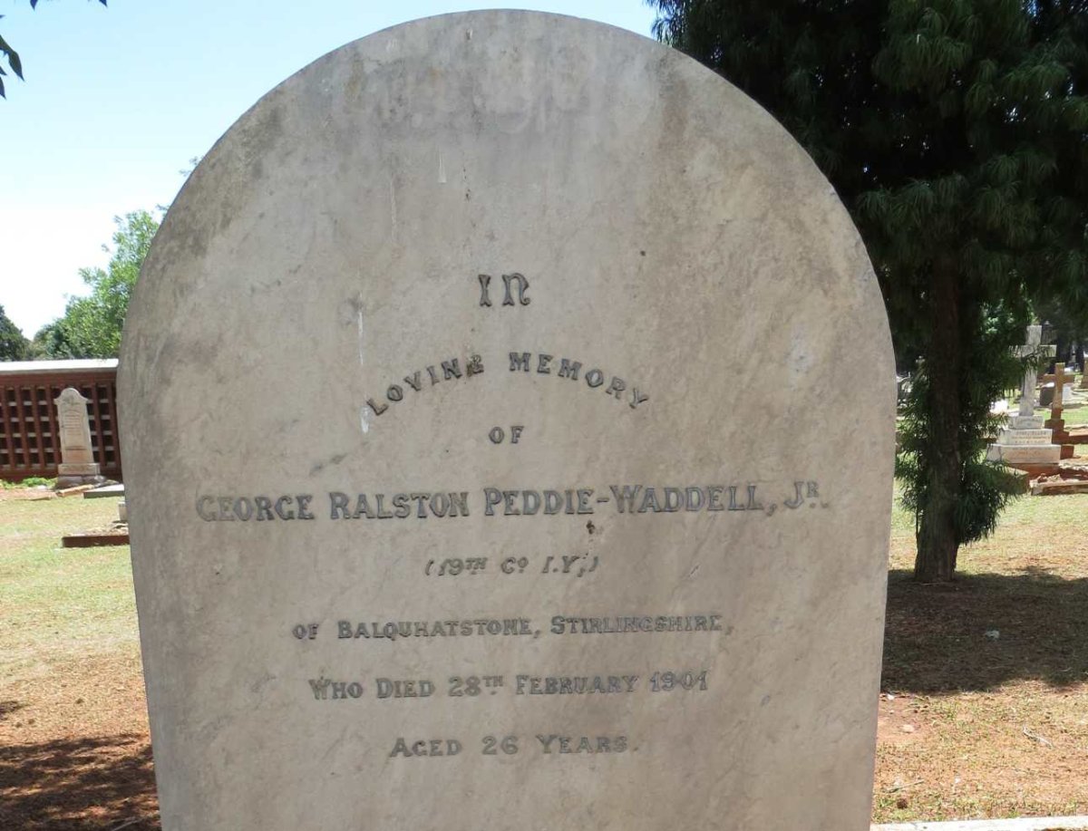 WADDELL George Ralston, Peddie -1901
