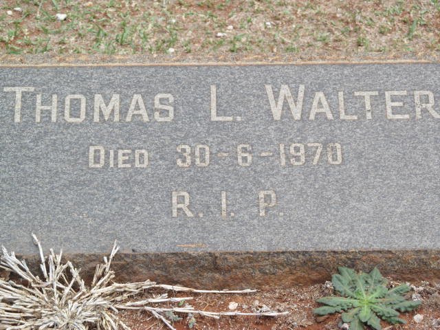 WALTER Thomas L. -1970