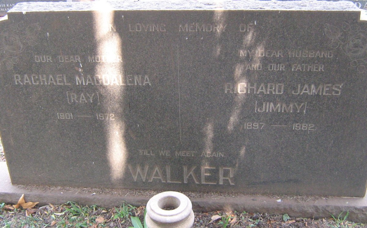 WALKER Richard James 1897-1962 &amp; Rachael Magdalena 1901-1972
