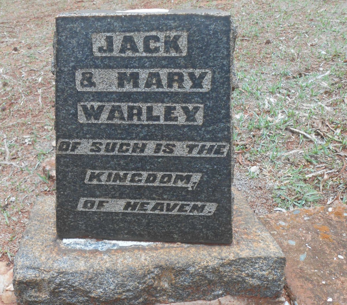 WARLEY Jack -? &amp; Mary -?
