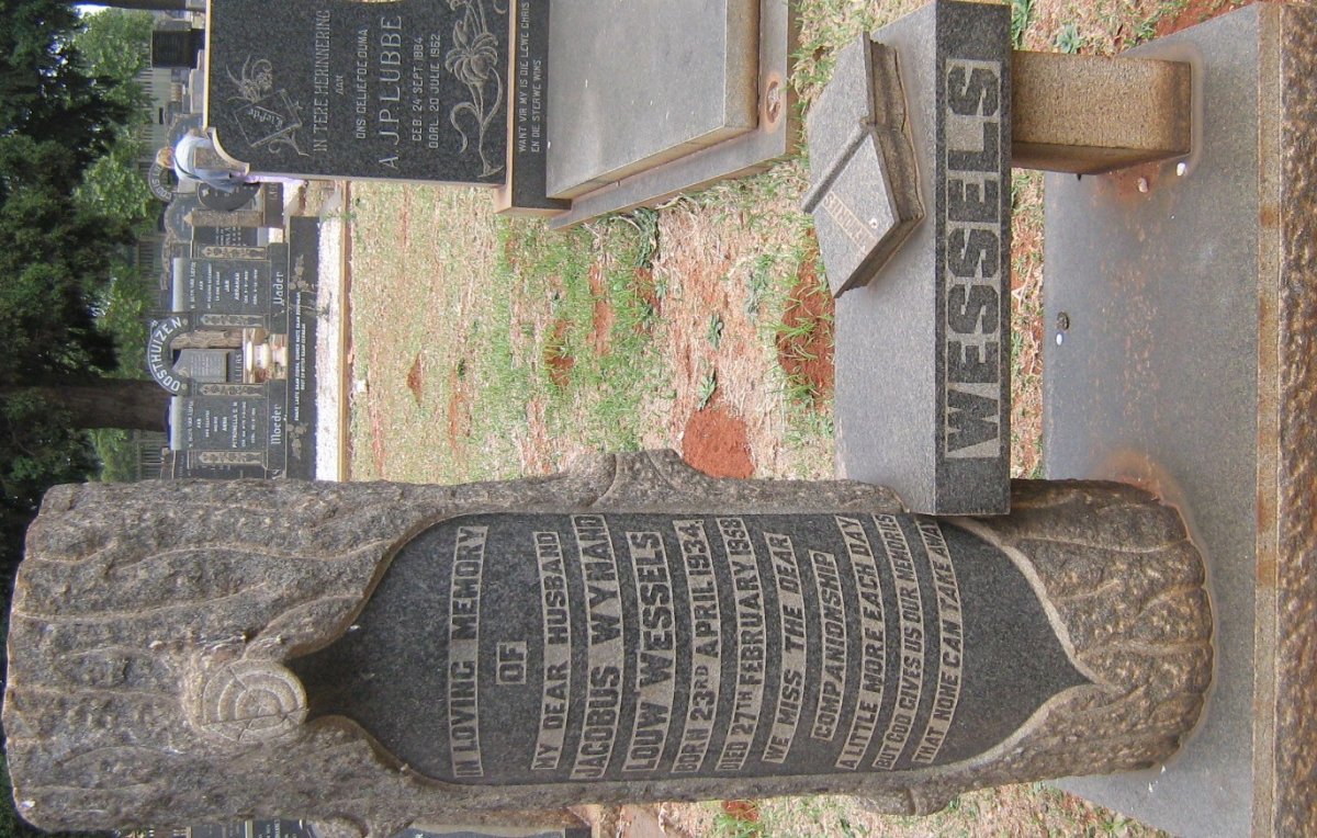 WESSELS Jacobus Wynand Louw 1934-1958