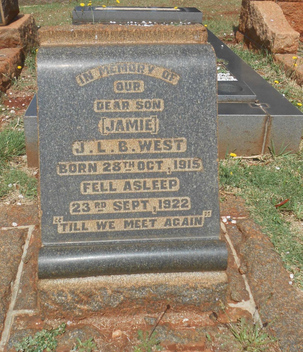 WEST J.L.B. 1915-1922