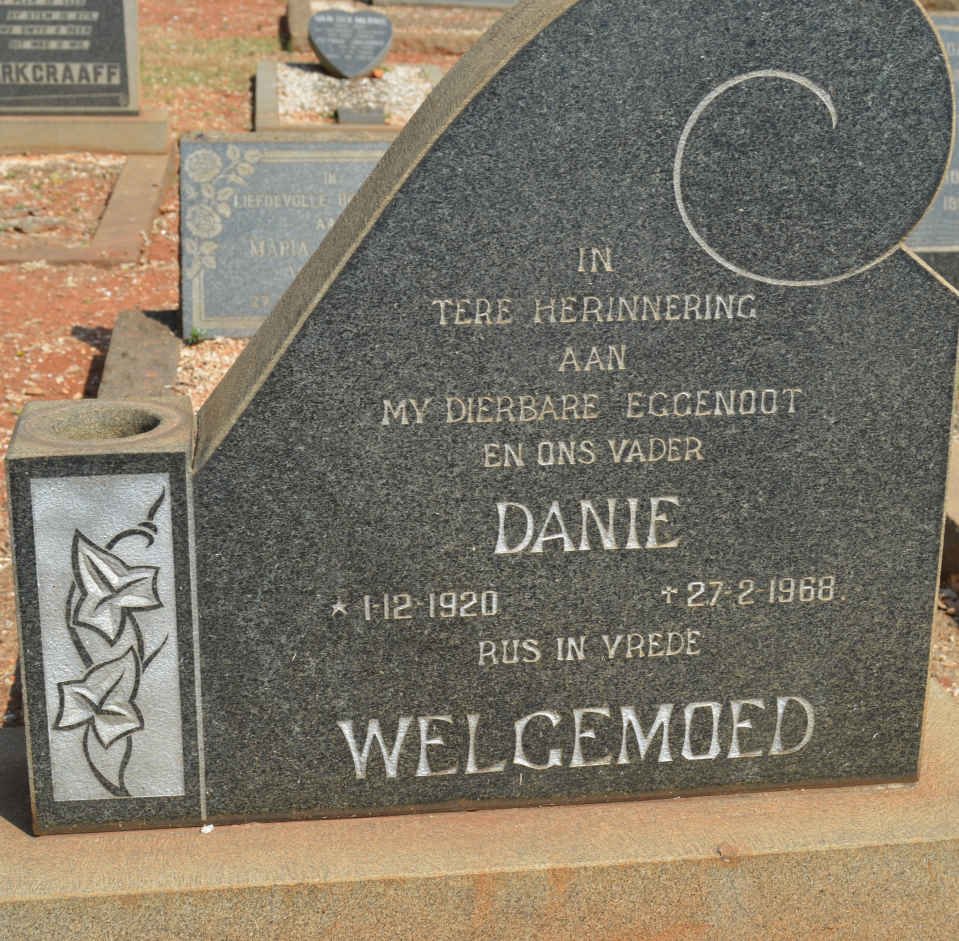 WELGEMOED Danie 1920-1968