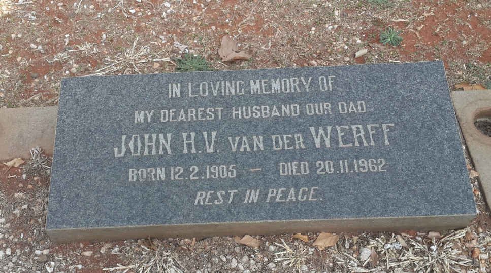 WERFF John H.V., van der 1905-1962