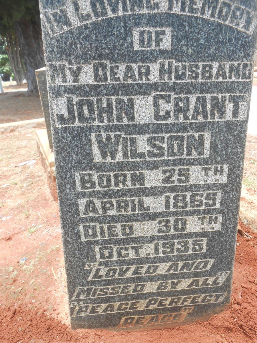WILSON John Grant 1865-1935