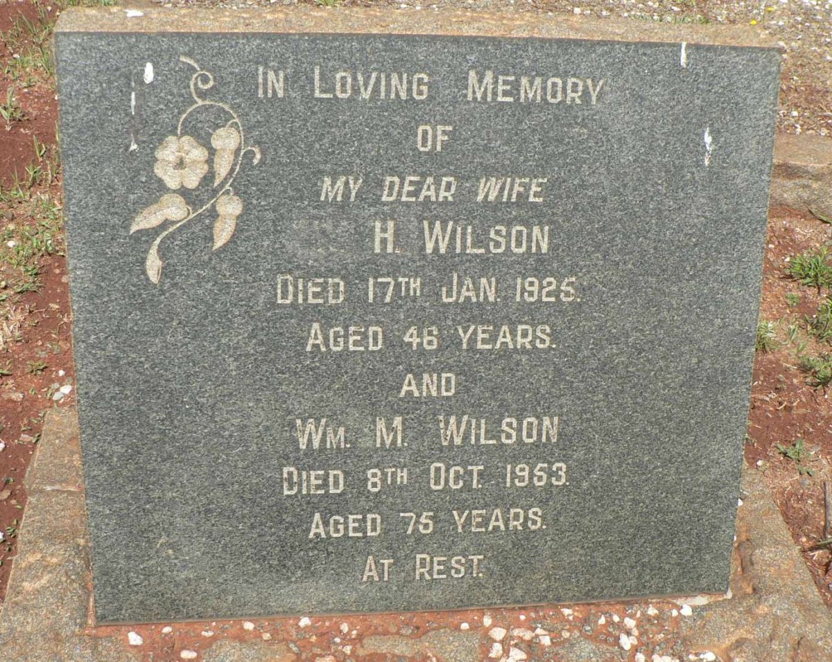 WILSON Wm. M. -1953 &amp; H. -1925