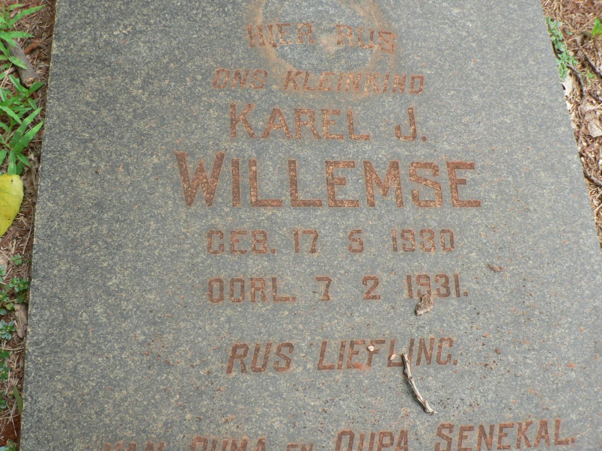 WILLEMSE Karel J. 1930-1931
