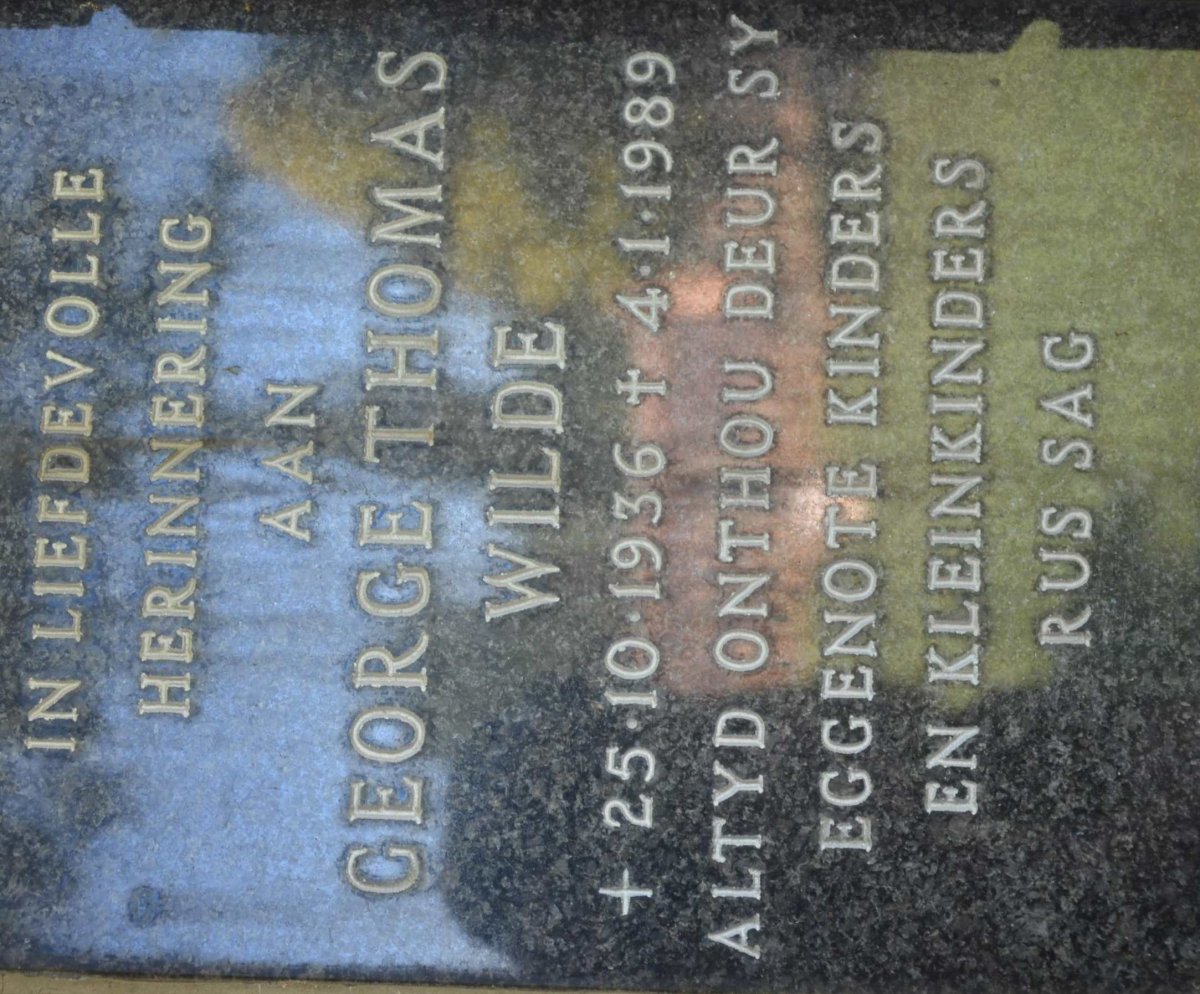 WILDE George Thomas 1936-1989