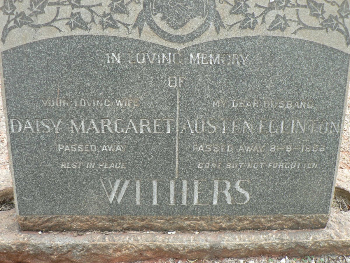 WITHERS Austen Eglinton -1956 &amp; Daisy Margaret