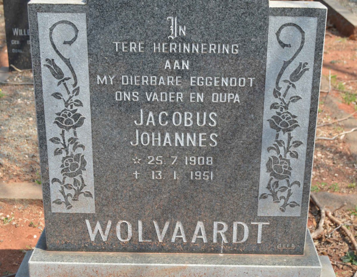 WOLVAARDT Jacobus Johannes 1908-1951