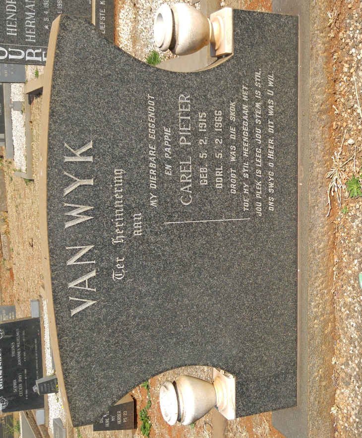 WYK Carel Pieter, van 1915-1966