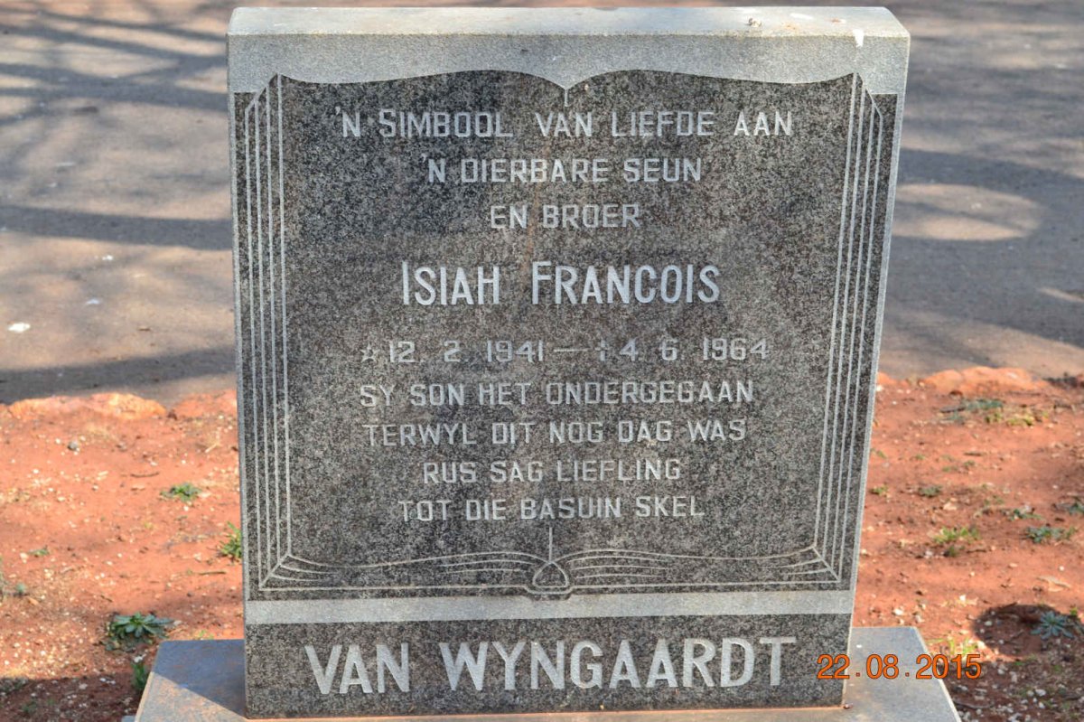 WYNGAARDT Isiah Francois, van 1941-1964