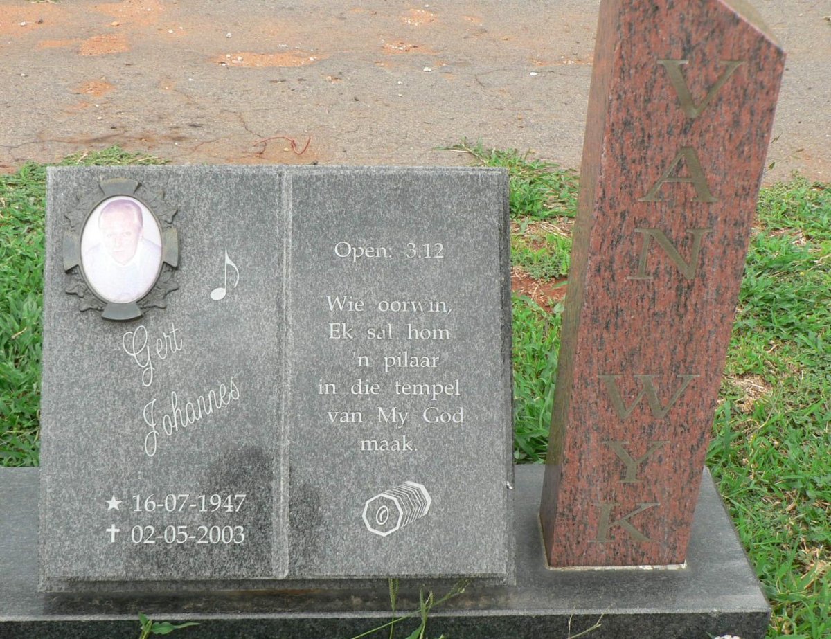 WYK Gert Johannes, van 1947-2003