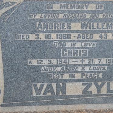 ZYL Andries Willem, van -1960 :: VAN ZYL Chris 1941-1980