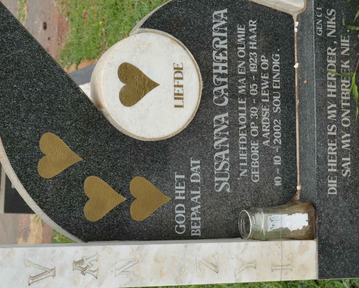ZYL Susanna Catherina, van 1923-2002