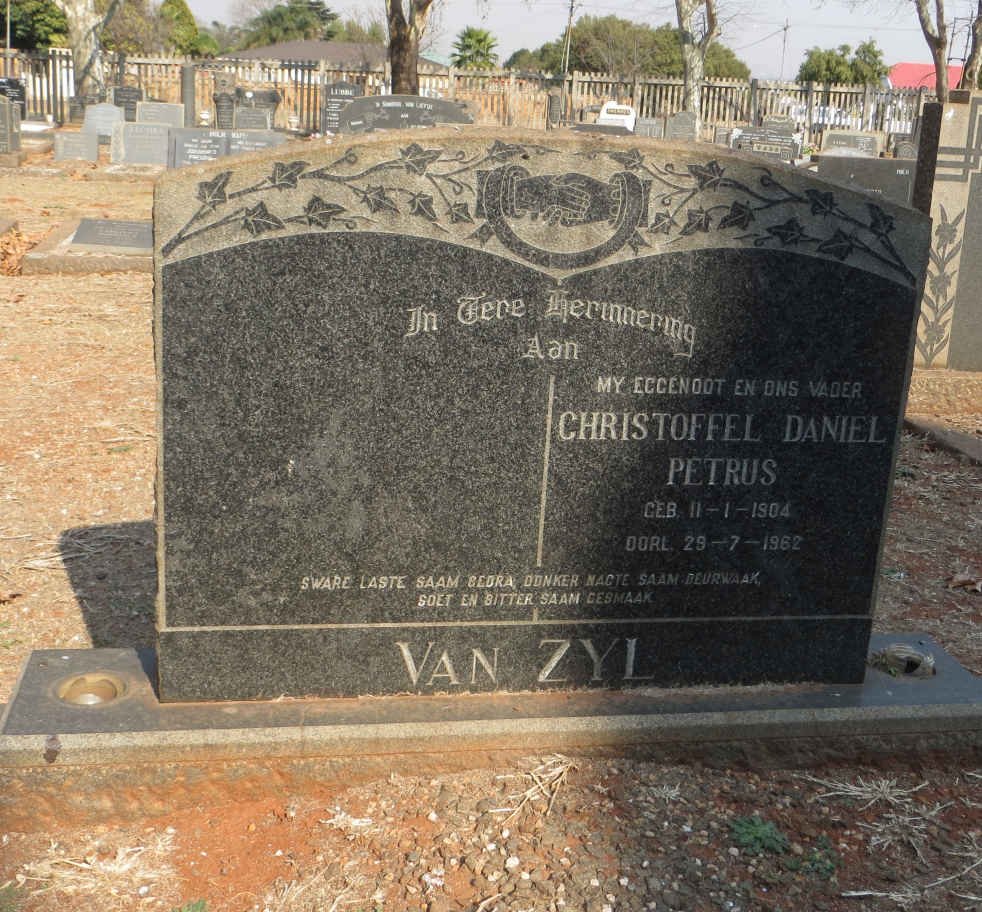 ZYL Christoffel Daniel Petrus, van 1904-1962