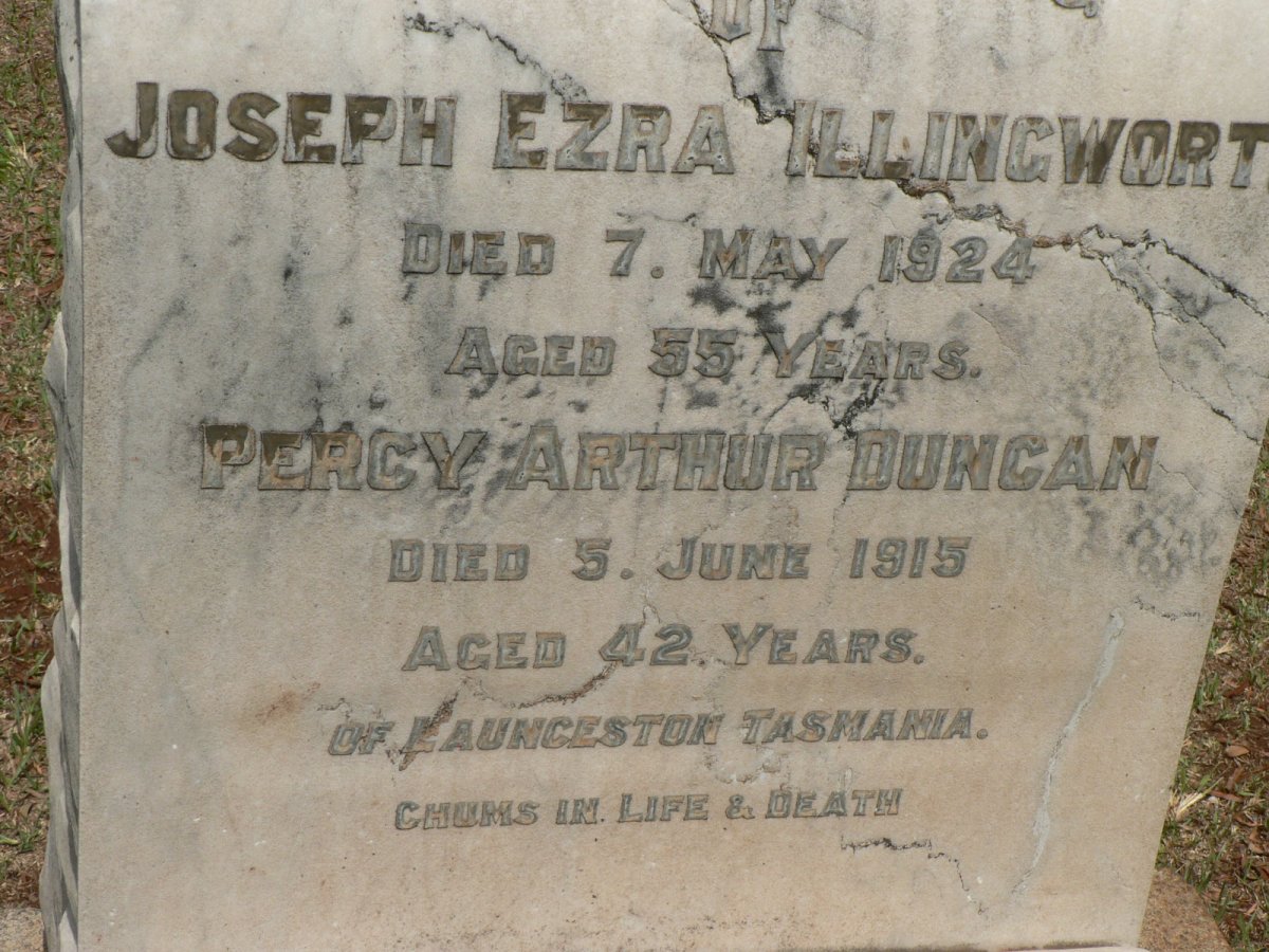 ILLINGWORTH Joseph Ezra -1924 :: DUNCAN Percy Arthur -1915