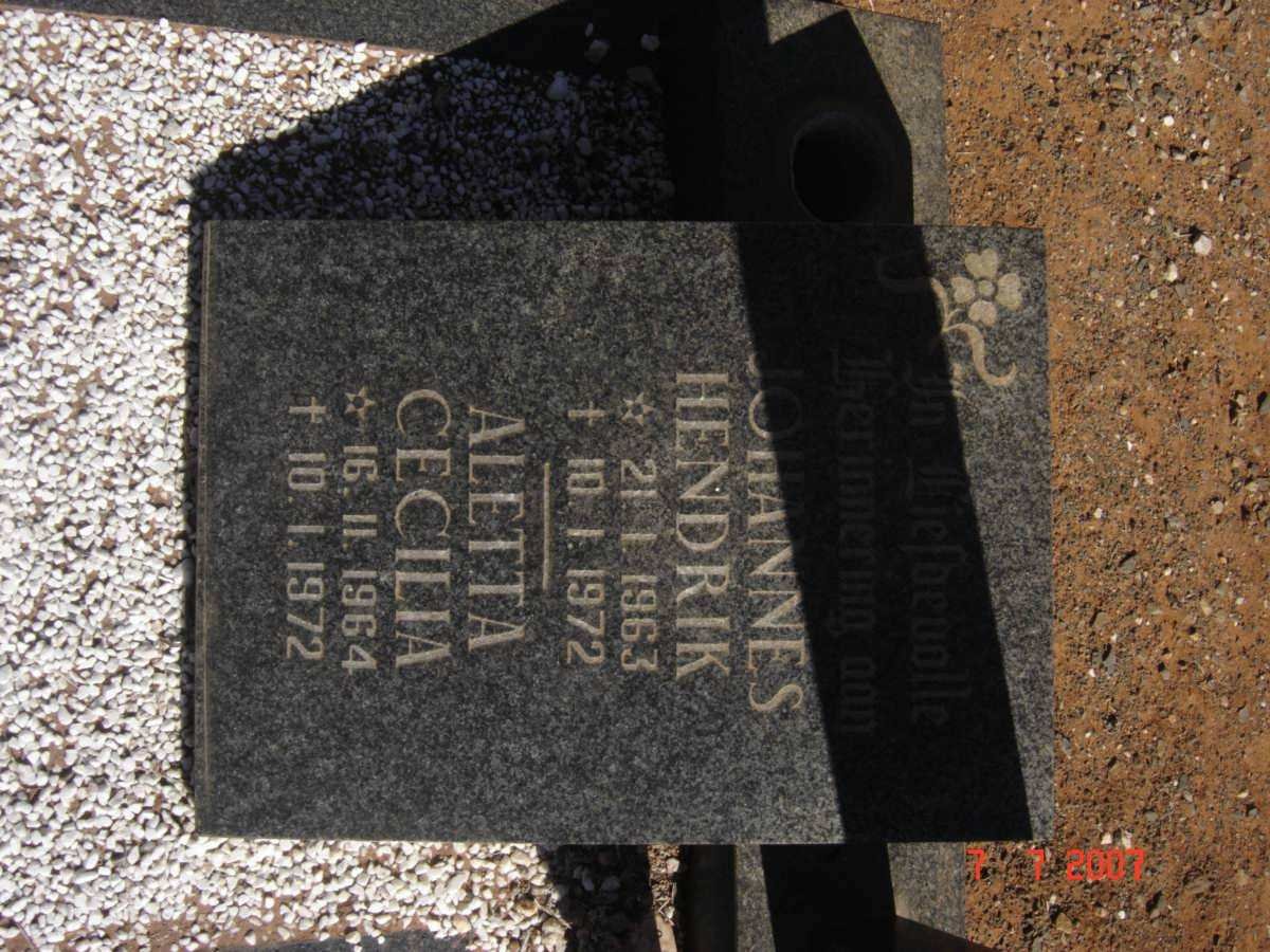 ASWEGEN Johannes Hendrik, van 1963-1972 :: ASWEGEN Aletta Cecilia, van 1964-1972