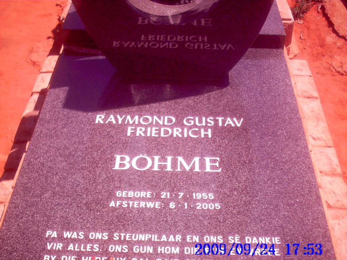 BÖHME Raymond Gustav Friedrich 1955-2005