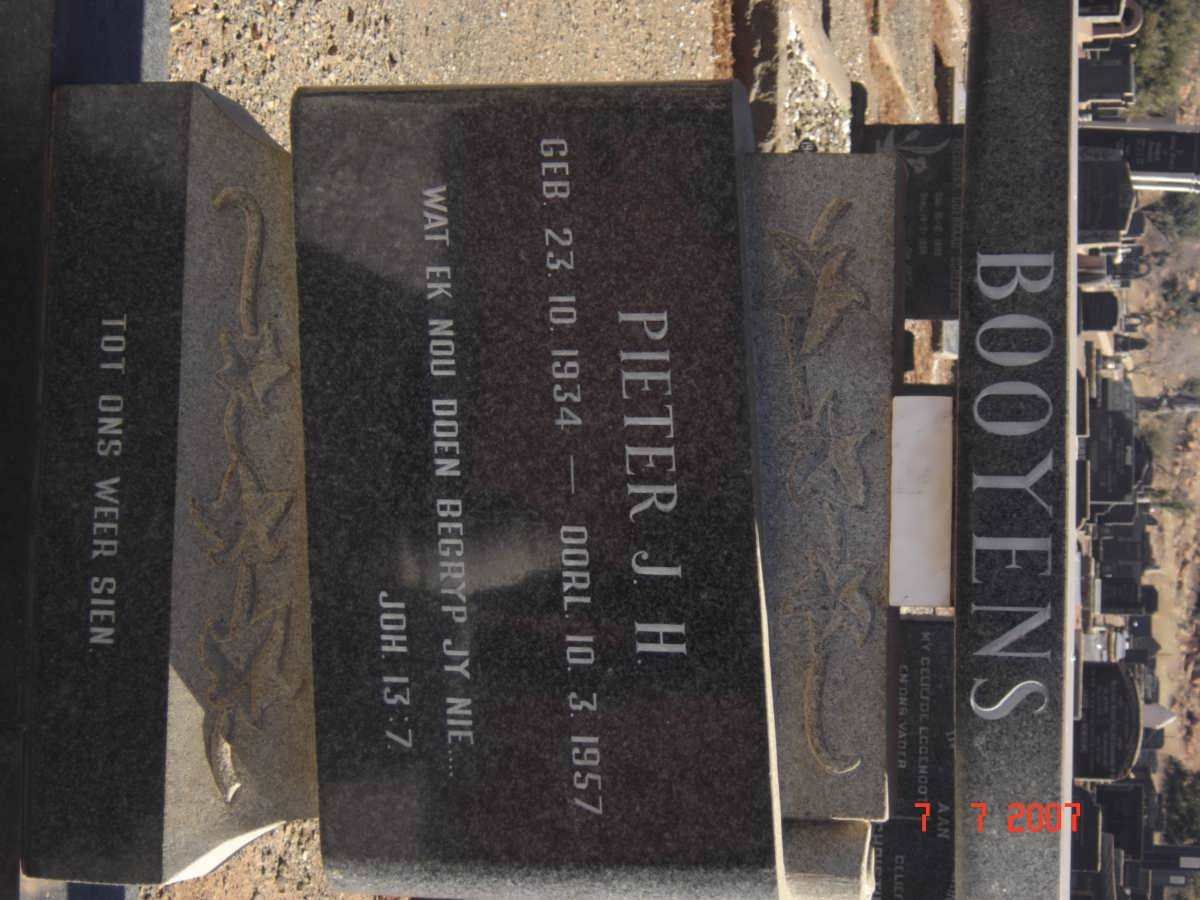 BOOYENS  Pieter J.H. 1934-1957