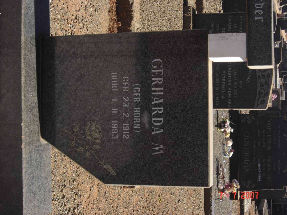 BOOYENS  Gerharda M. nee HORN 1912-1993
