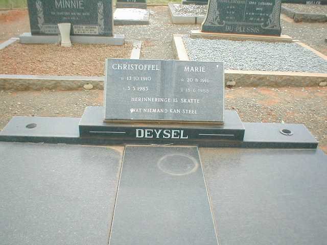 DEYSEL Christoffel 1910-1985 &amp; Marie 1916-1958