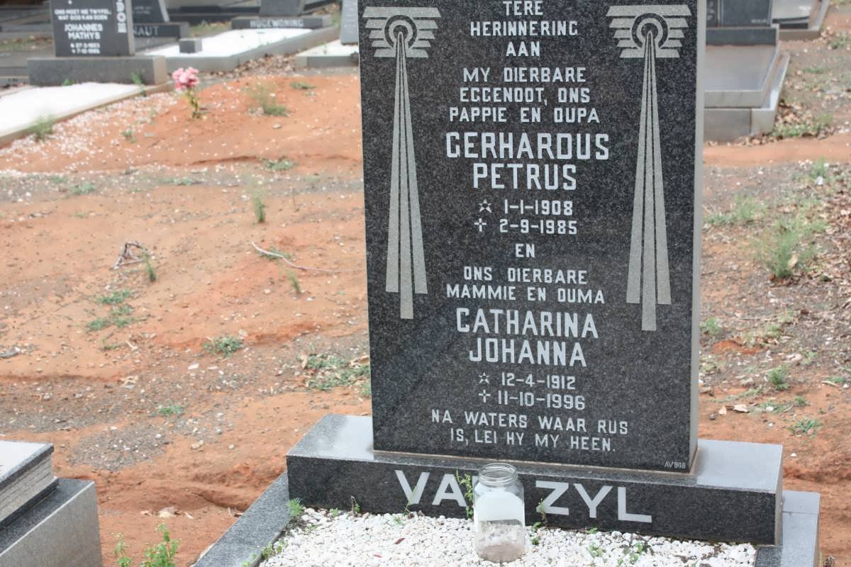 ZYL Gerhardus Petrus, van 1908-1985 &amp; Catharina Johanna 1912-1996