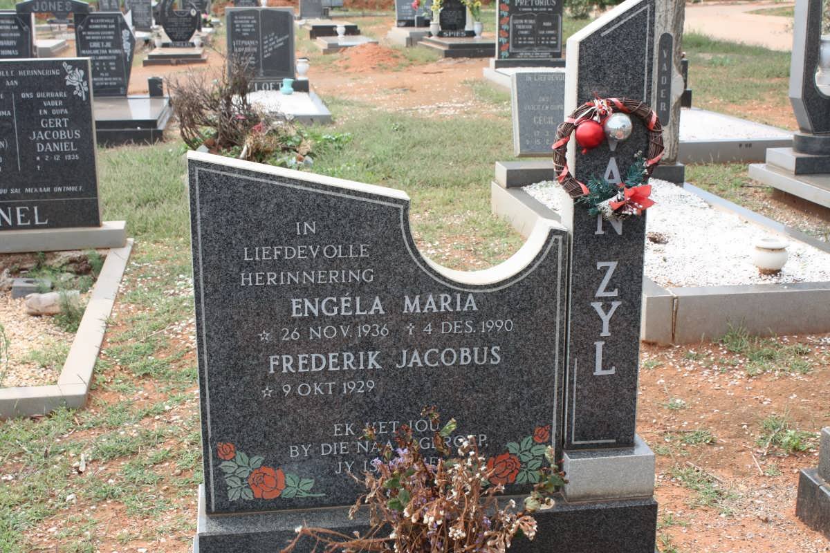 ZYL Frederik Jacobus, van 1929- &amp; Engela Maria 1936-1990