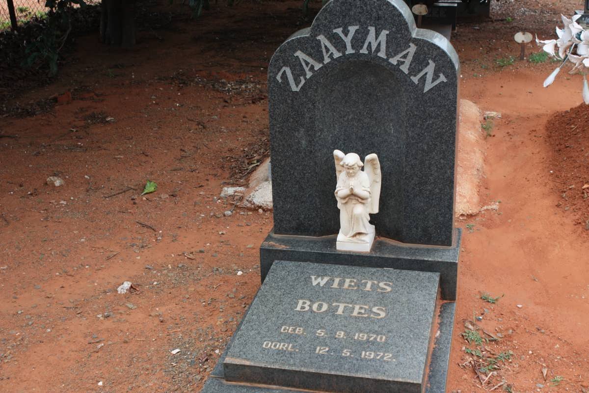 ZAAYMAN Wiets Botes 1970-1972