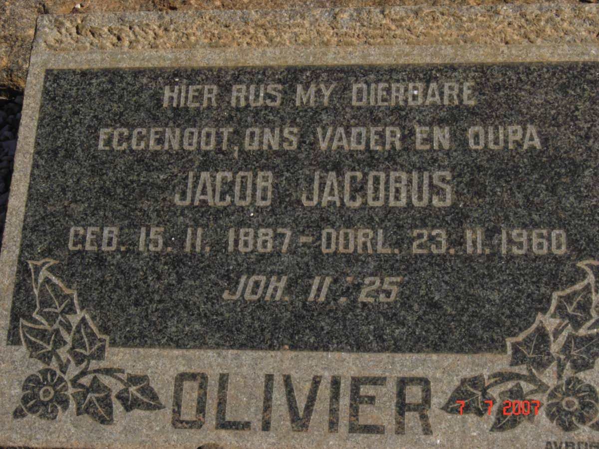 OLIVIER Jacob Jacobus 1887-1960