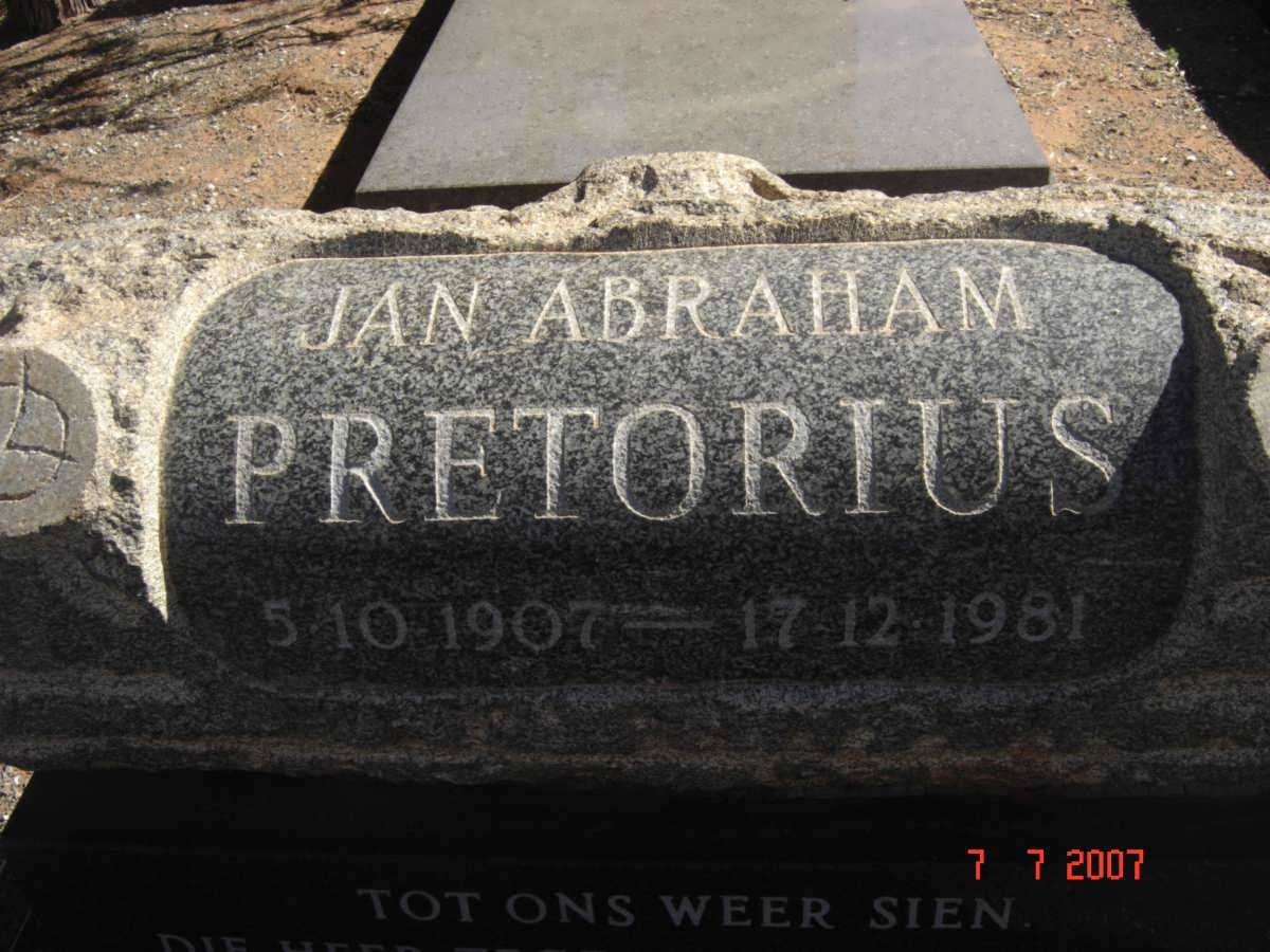 PRETORIUS Jan Abraham 1907-1981