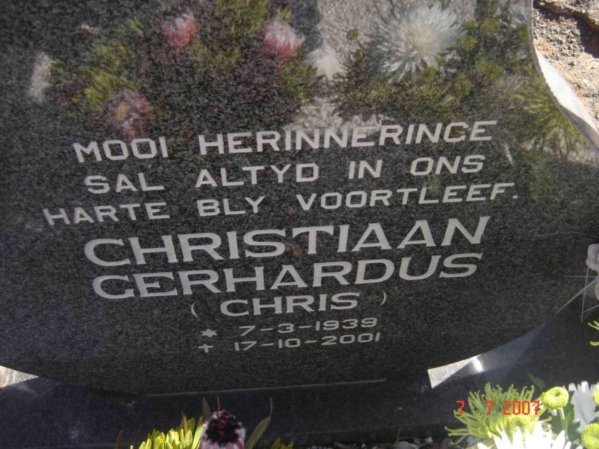 PREEZ Christiaan Gerhardus, du 1939-2001