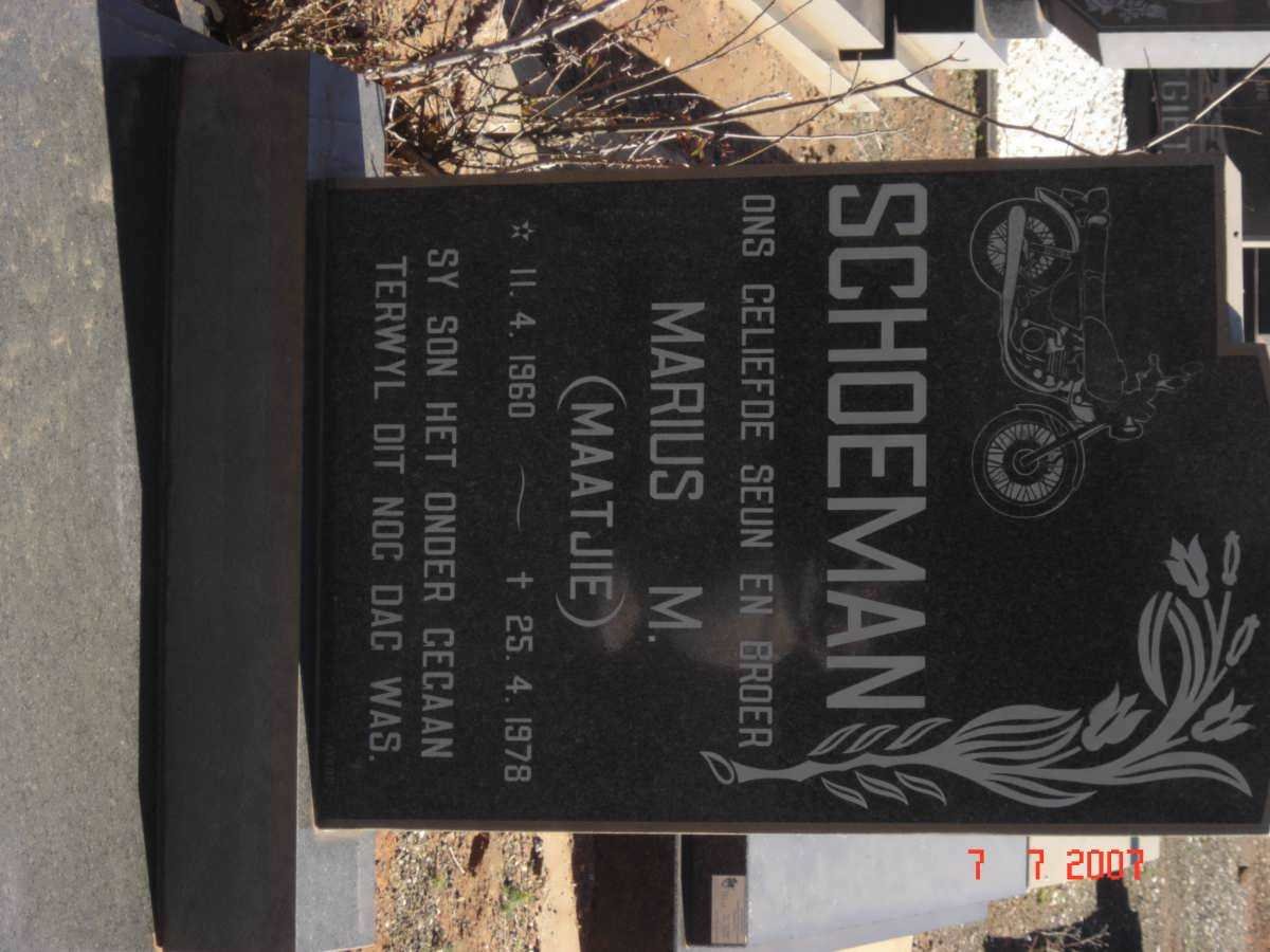 SCHOEMAN Marius M.